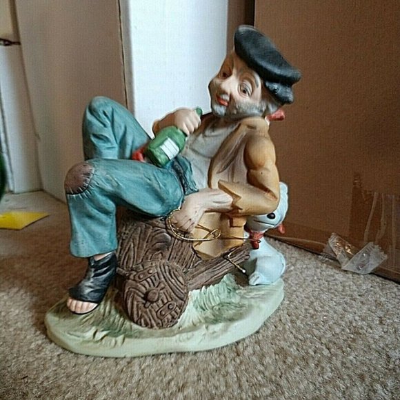HOBO Bagabond Figure with Dog Vintage Ceramic/Porcelain - Picture 1 of 11